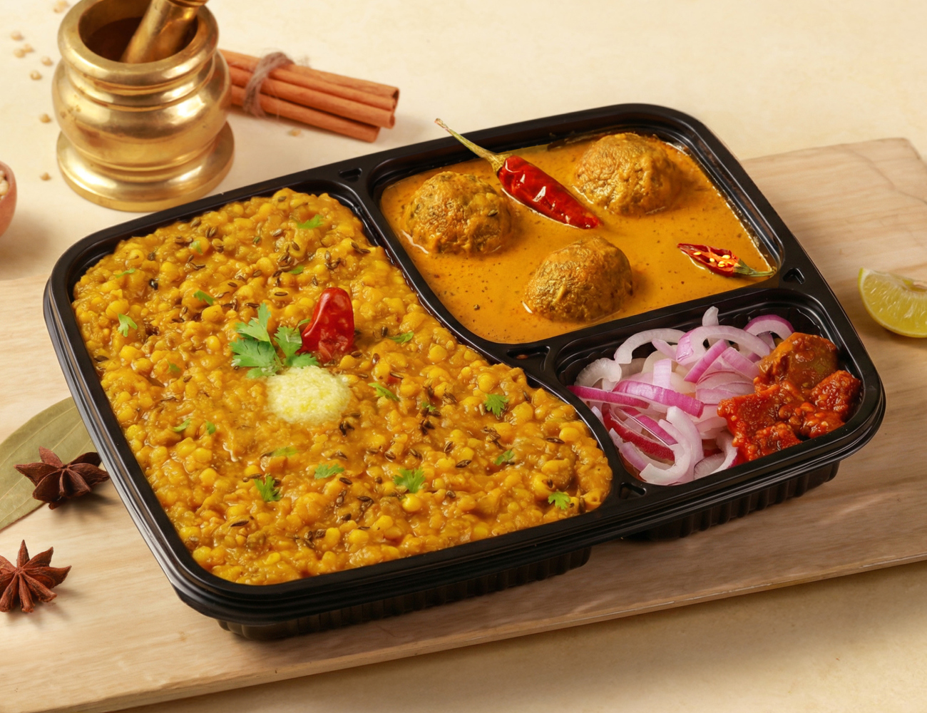 Millet Khichdi & Kadhi Thali
