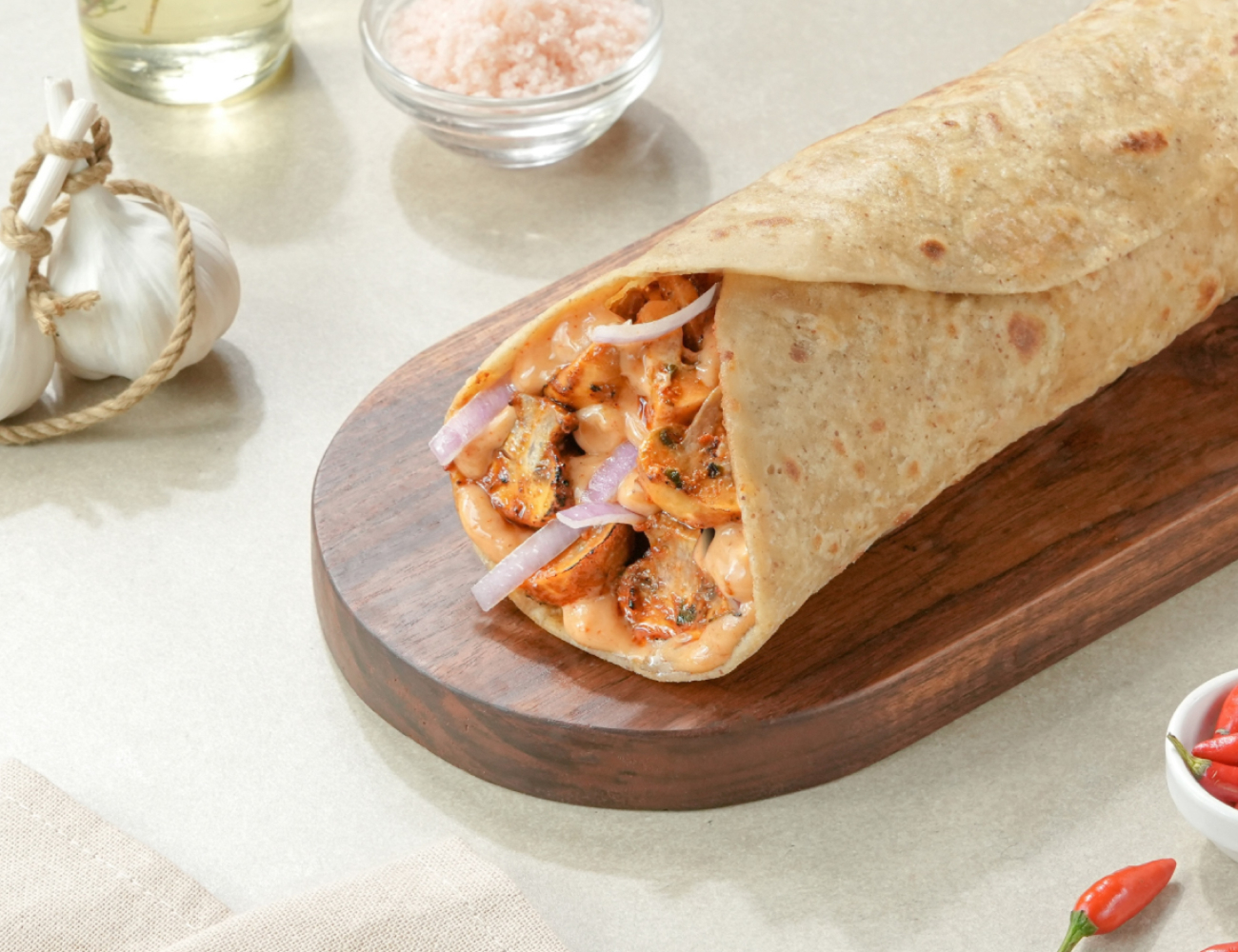 Peri Peri Mushroom Roll