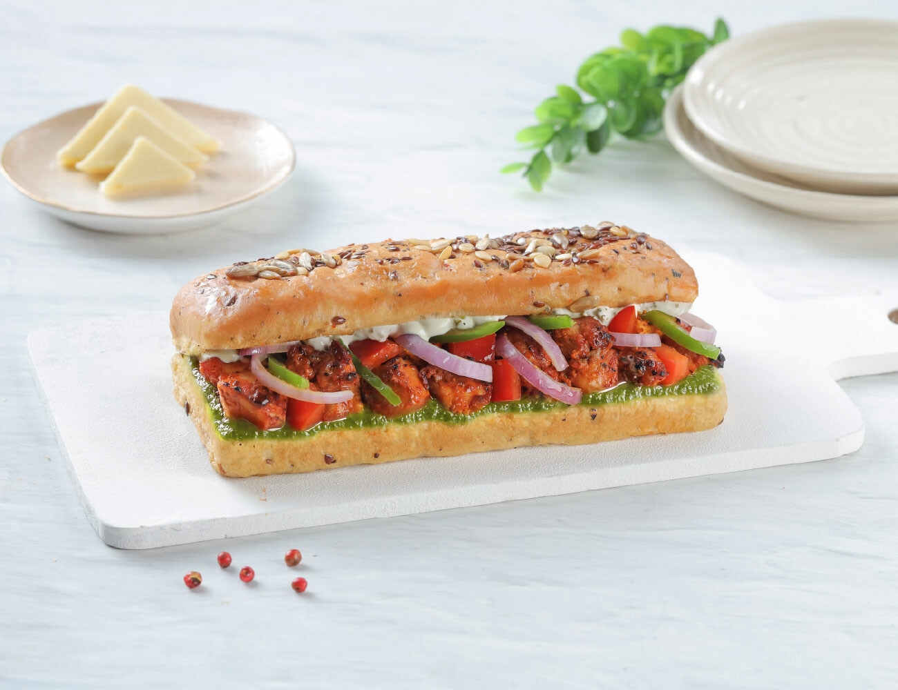Grilled Chicken Power Sandwich [33g Protein, 516 Kcal]