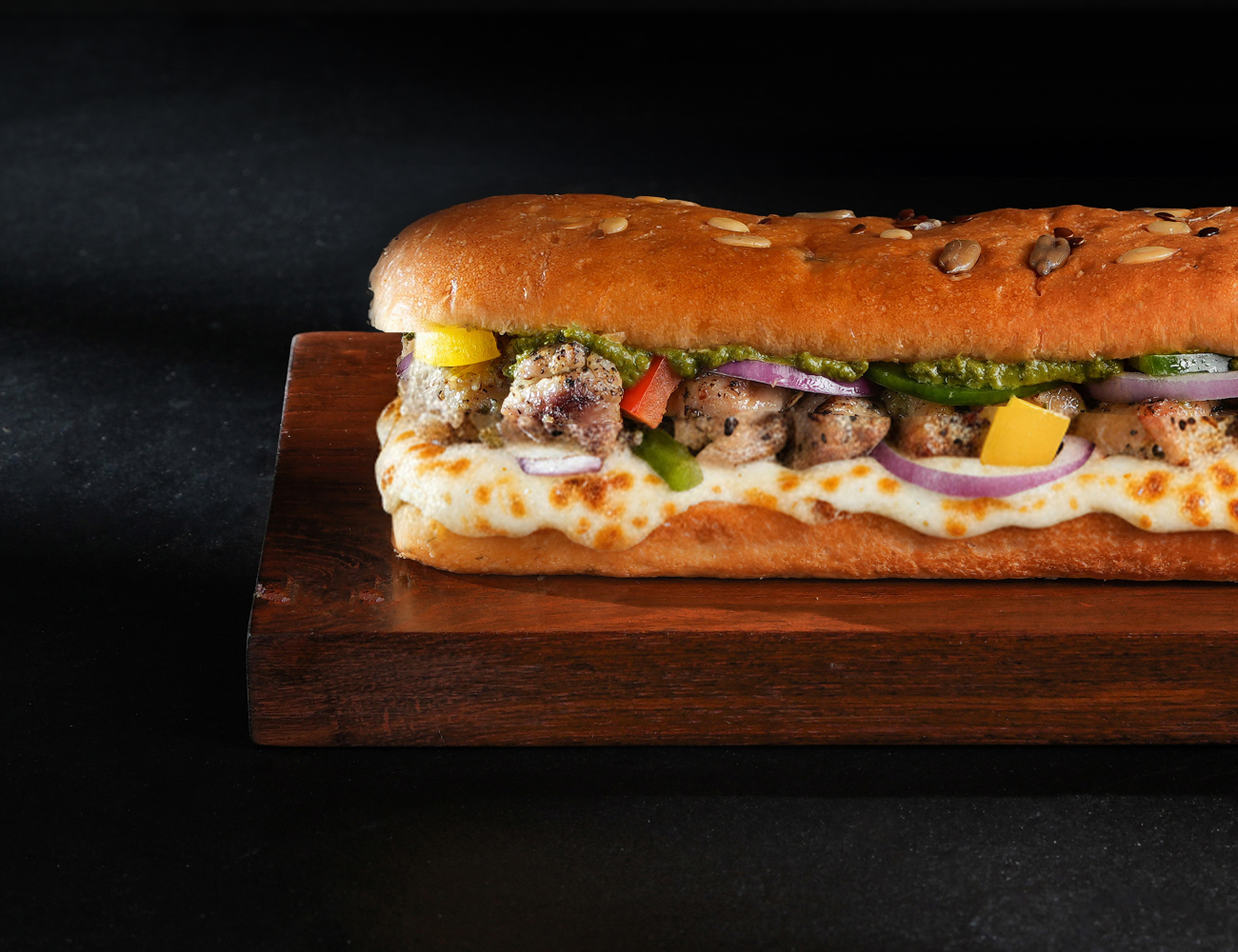 Chicken, Pesto & Cheese Sub-Sandwich