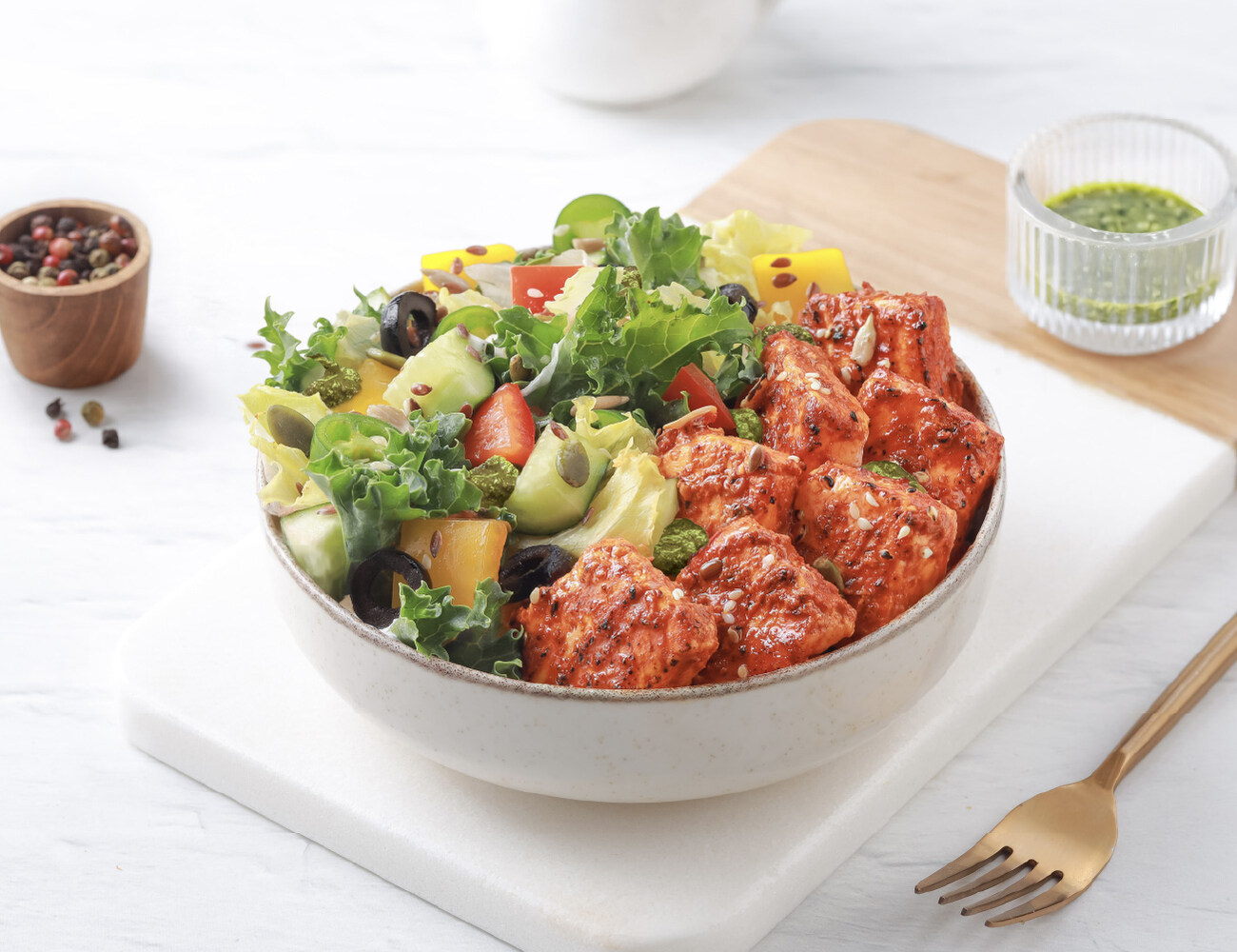 Pesto & Paneer Keto Bowl [46g - High Protein]