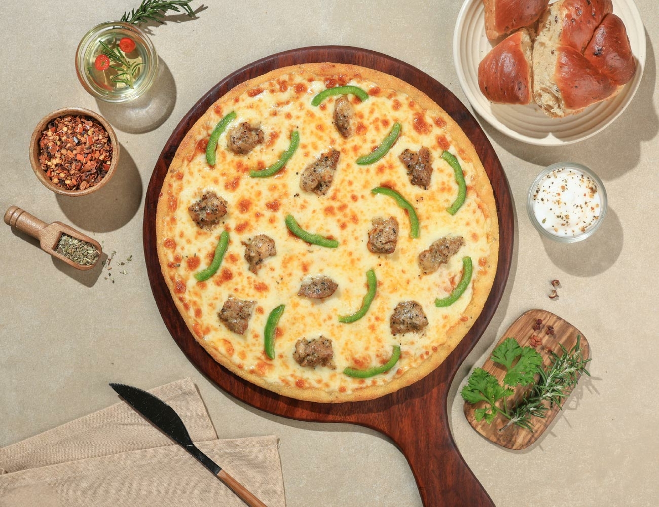 Herb-Rush Chicken Pizza [7" Regular]