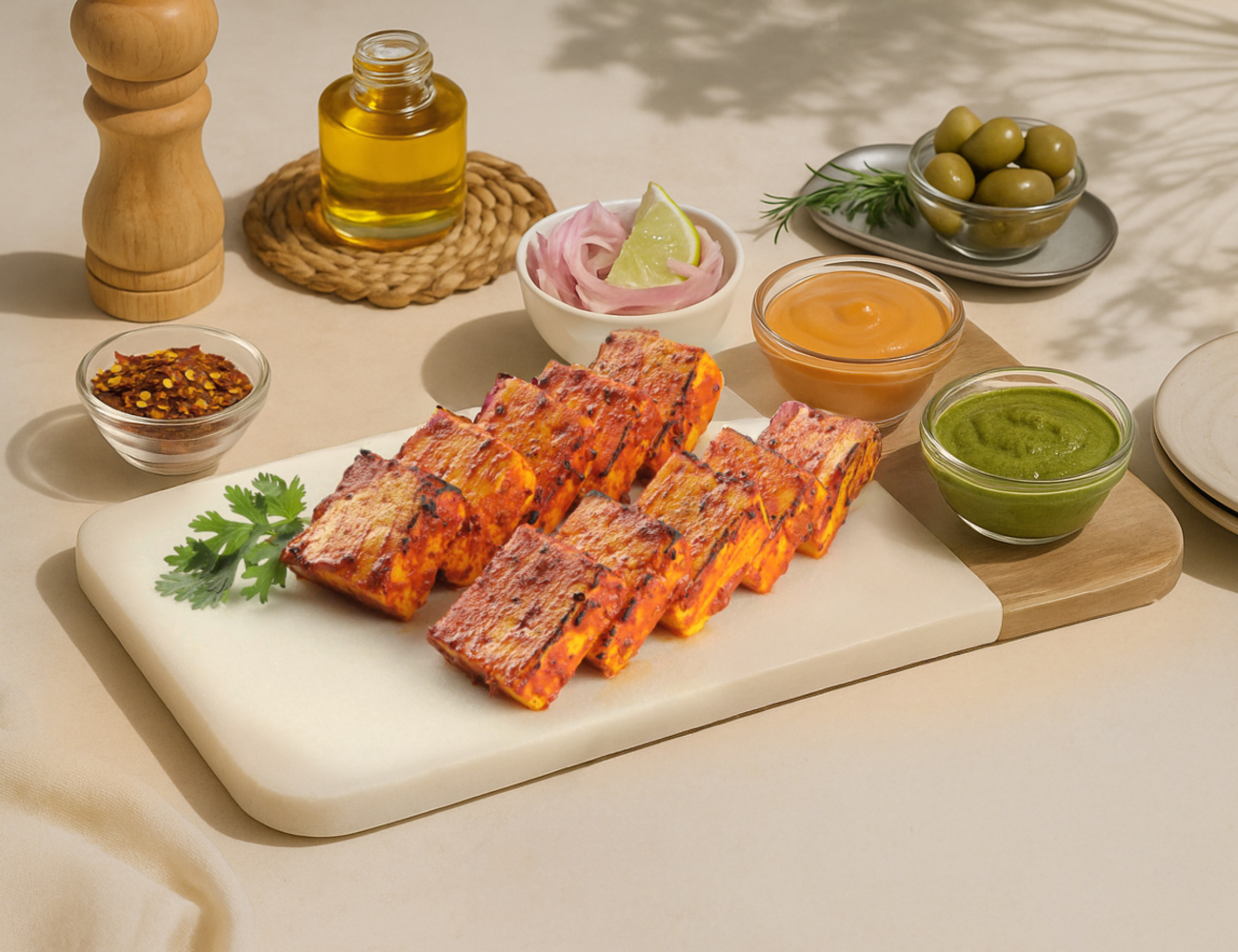 Peri Peri Grilled Paneer [10 Pcs]