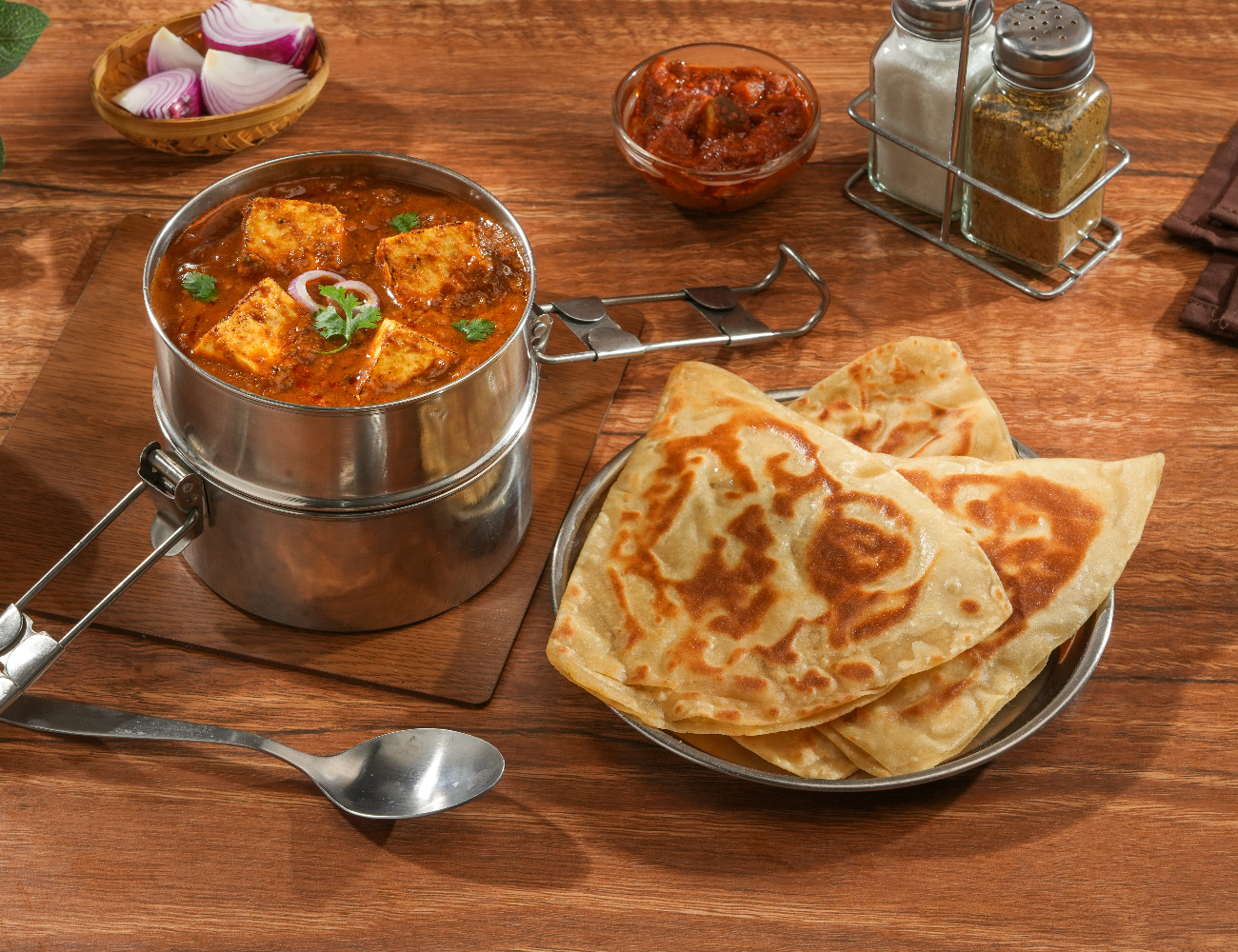 Paneer Tikka Curry - PARATHA Meal