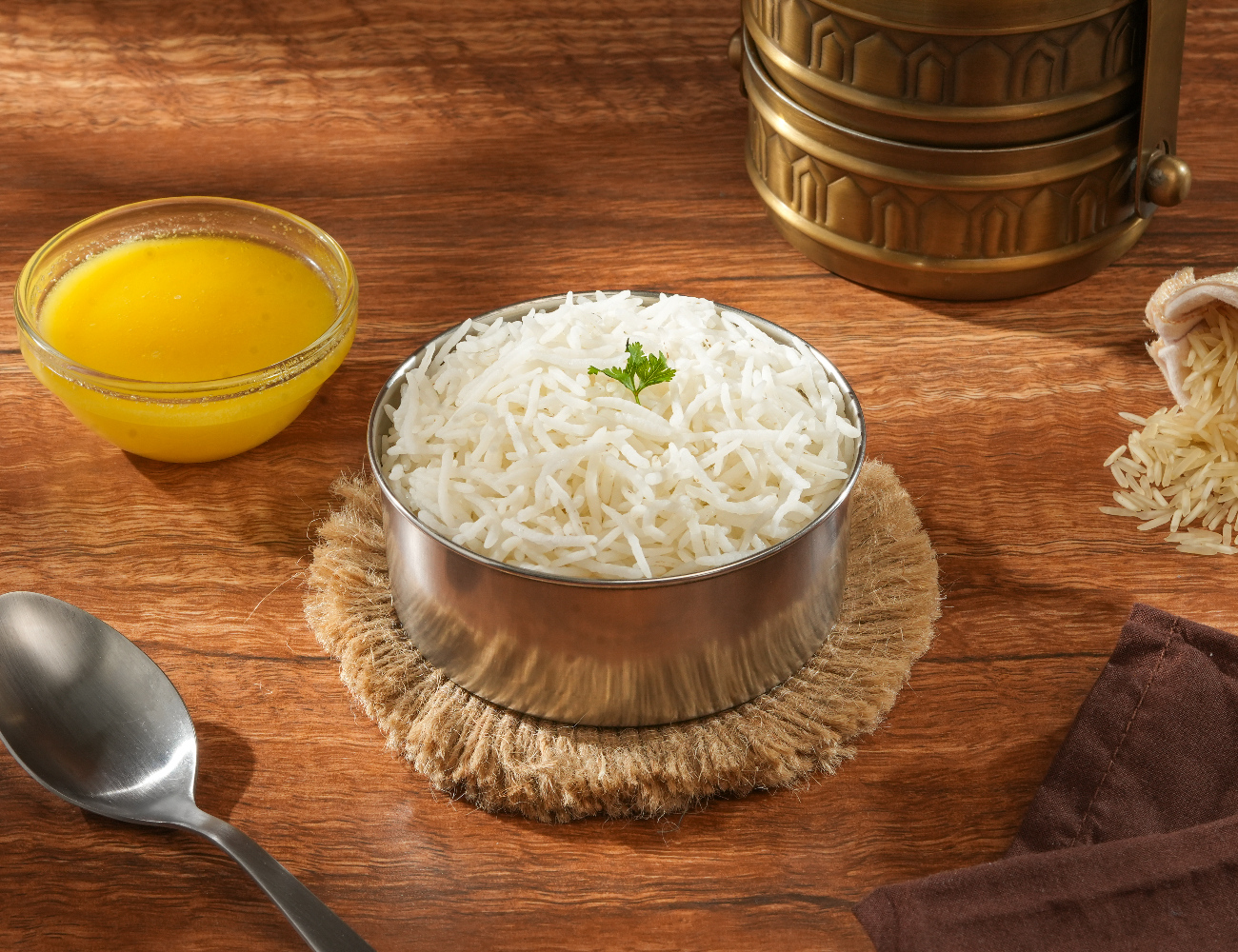 Steamed Basmati Rice [Half | 160 Gm]