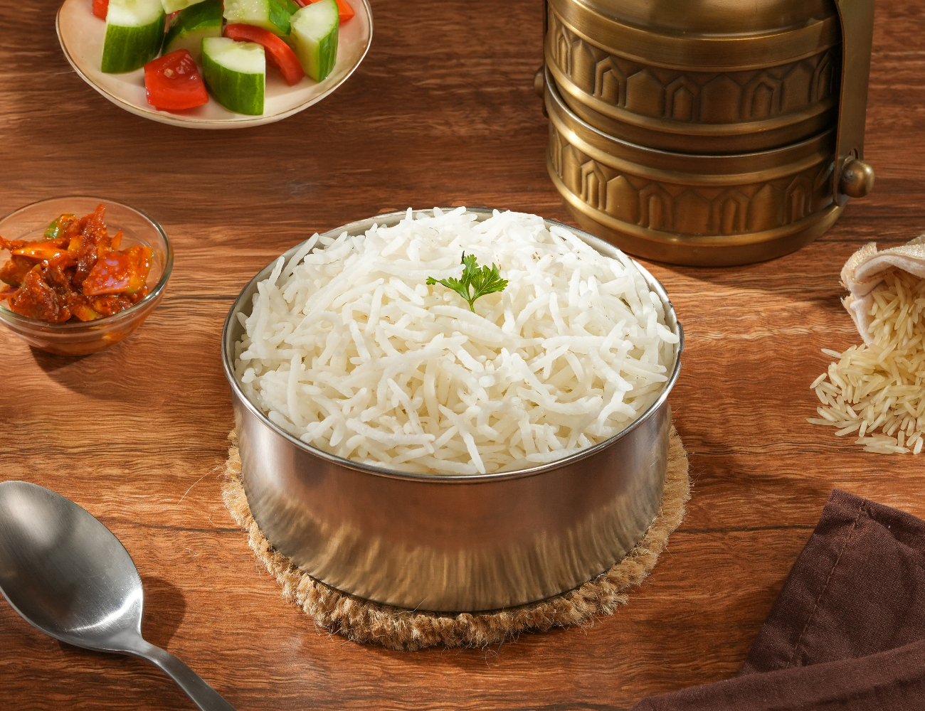 Steamed Basmati Rice [Full | 400 Gm]