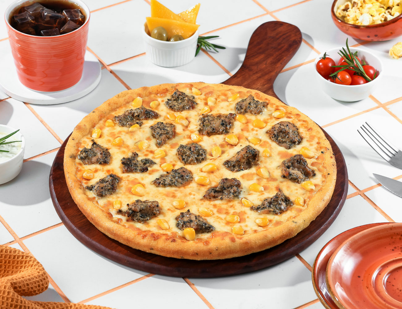 Chicken Corn Delight CHEESE BLAST PIZZA [Regular 7"]