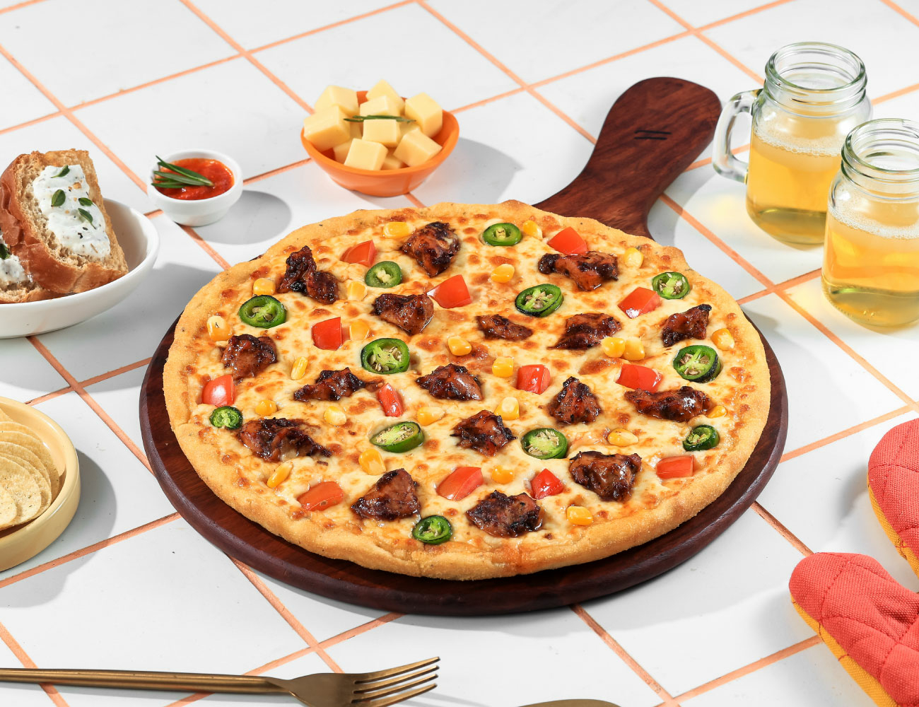 BBQ Chicken CHEESE BLAST PIZZA [Regular 7"]