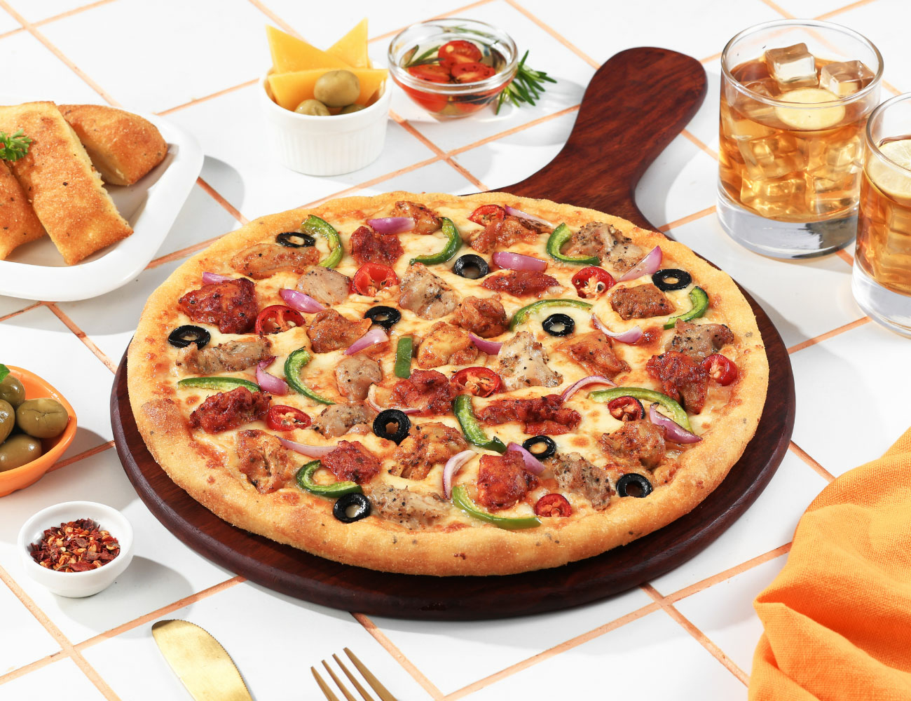 Chicken Full Smash CHEESE BLAST PIZZA [Regular 7"]