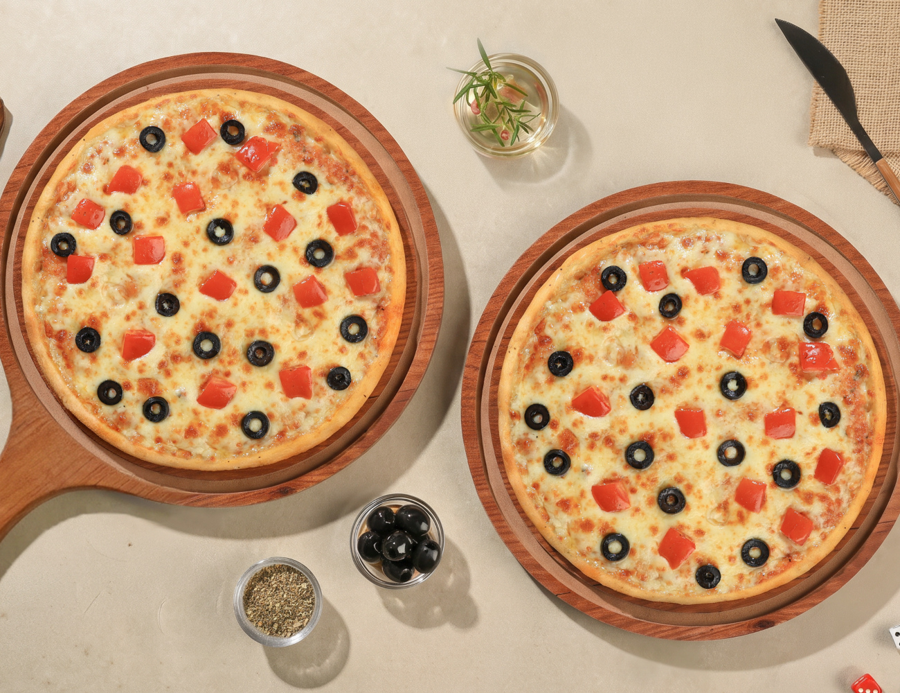 Pack Of 2 BIG Pizzas - Olive Twist