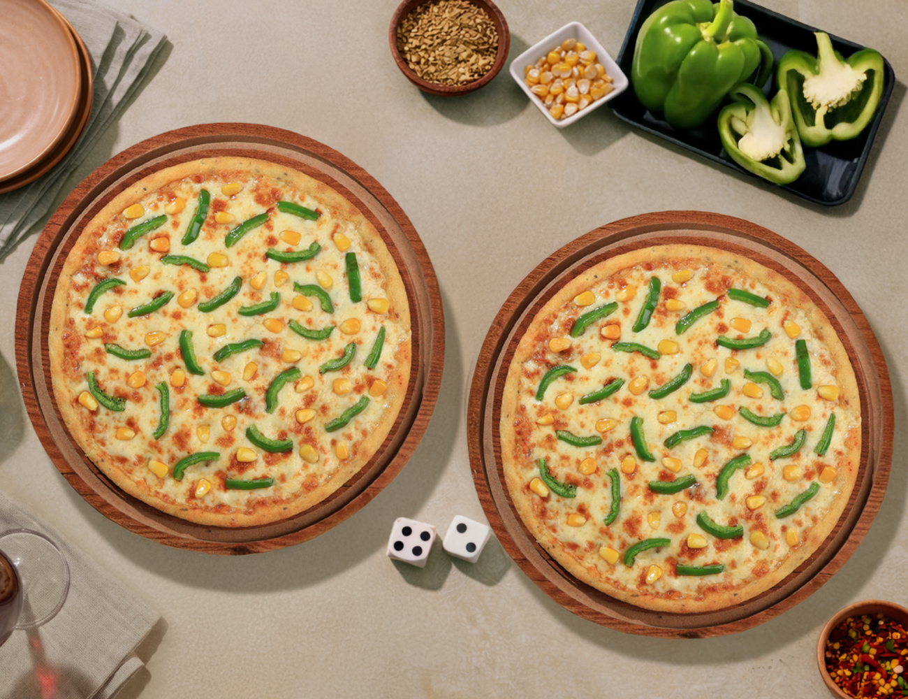 Pack Of 2 BIG Pizzas - Fresh Harvest