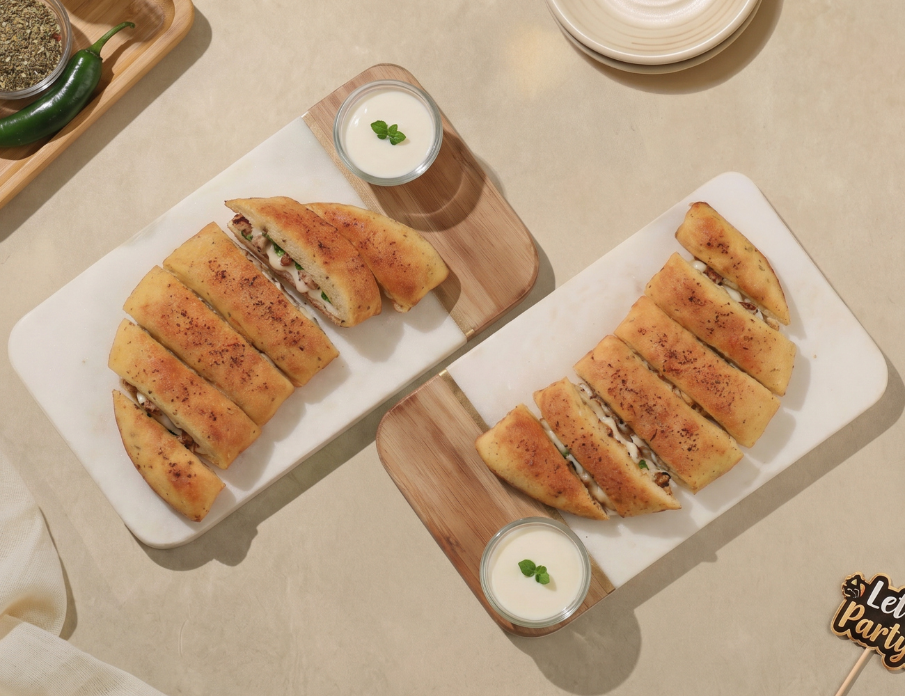 Pack Of 2 Garlic Breadsticks - Chicken Mex
