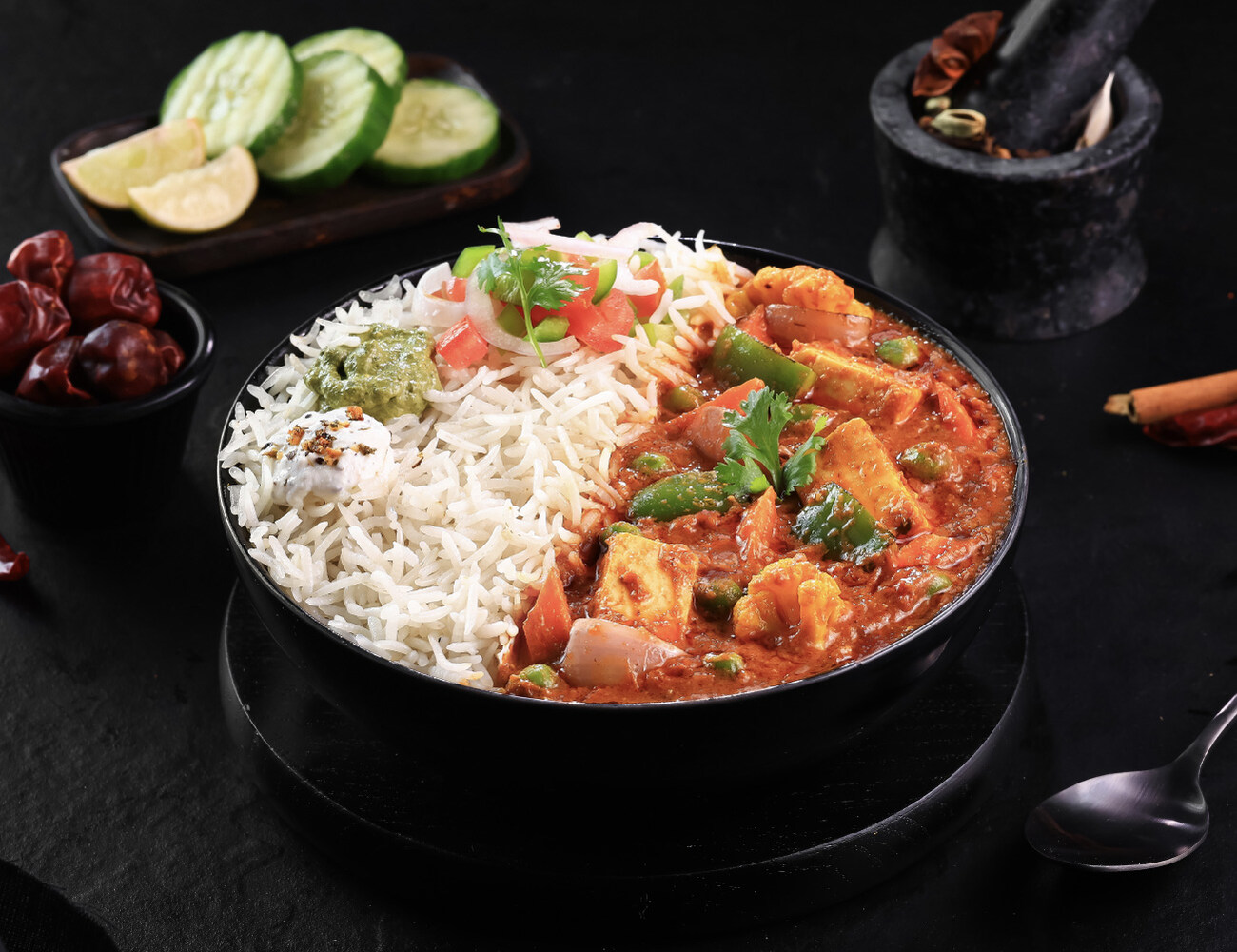 Patiala Subz Kadhai [Steamed Rice] Bowl