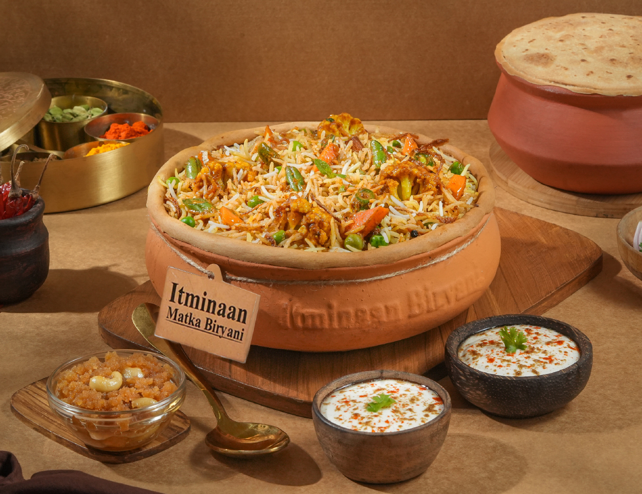 1 KG Veg Nawabi Matka Biryani + FREE Dessert