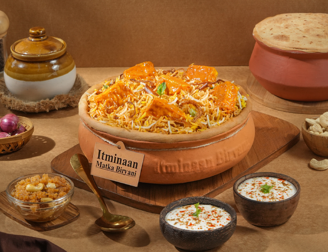 1 KG Paneer Makhani Matka Biryani + FREE Dessert