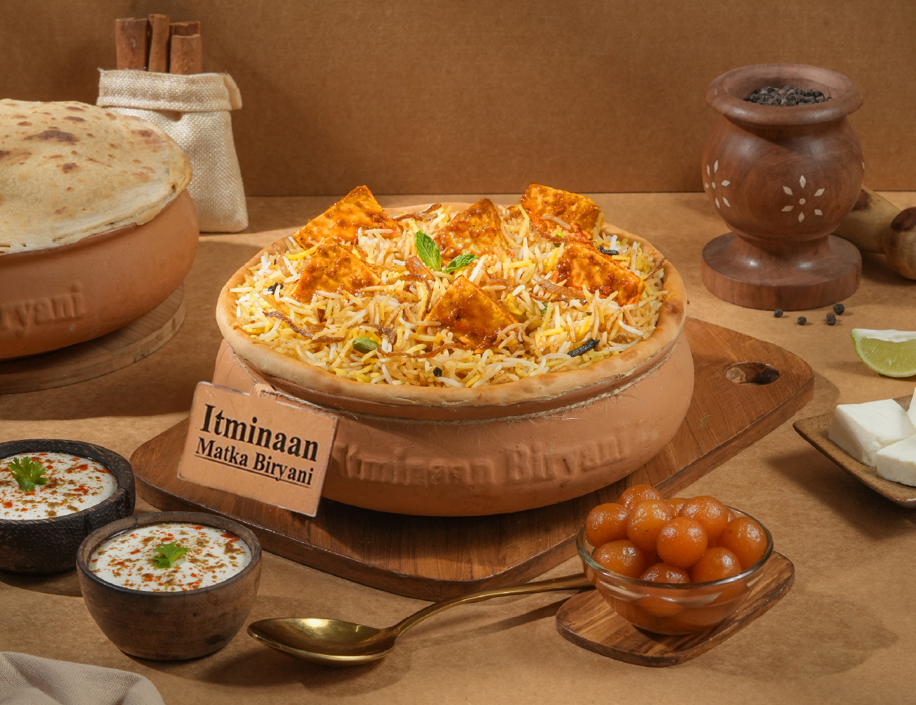 1 KG Original Paneer Matka Biryani + FREE Dessert