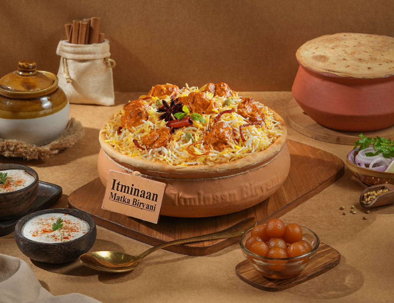 1 KG Butter Chicken Matka Biryani + FREE Dessert