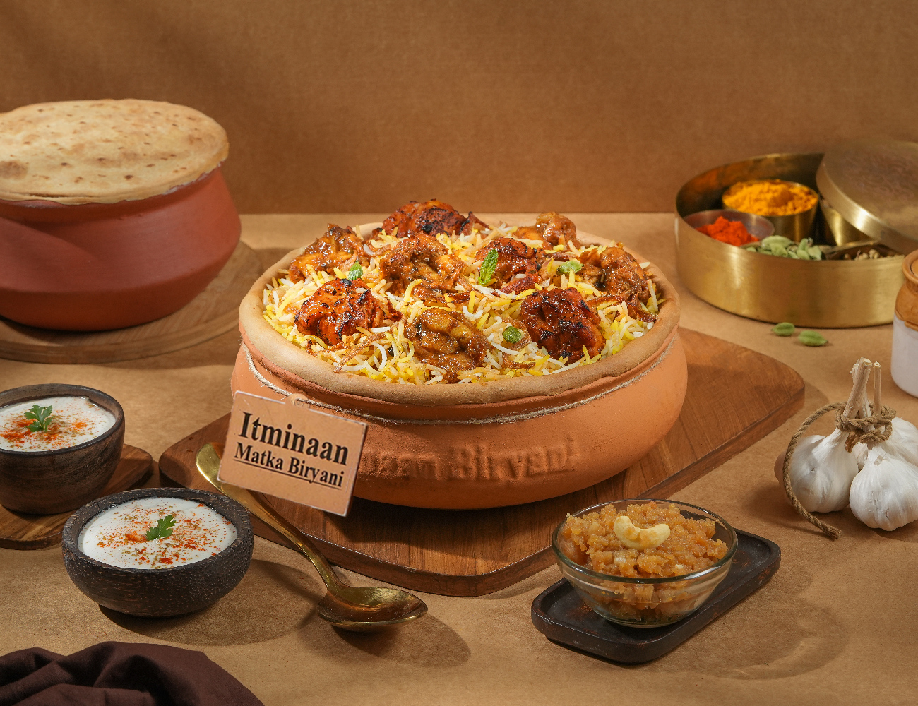 1 KG Overload Chicken Matka Biryani + FREE Dessert