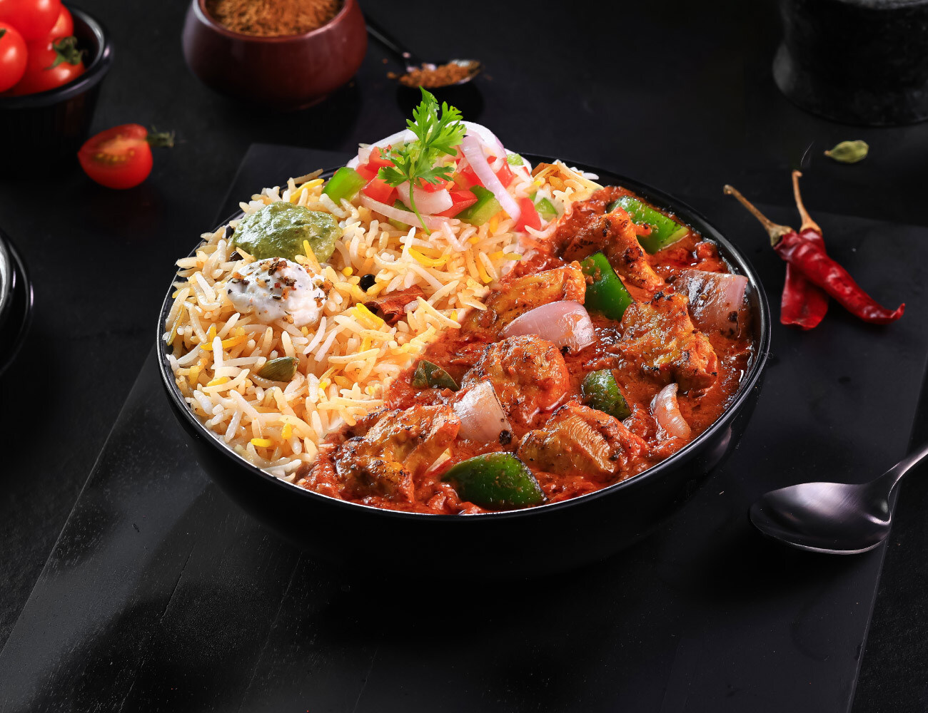 Model Town Kadhai Chicken [Masala Rice] Bowl