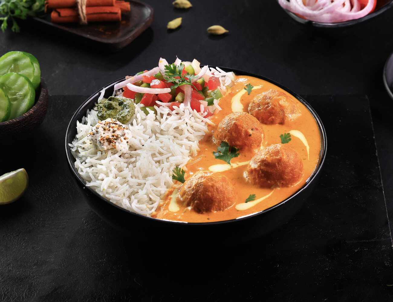 Lucky Da Malai Kofta [Steamed Rice] Bowl
