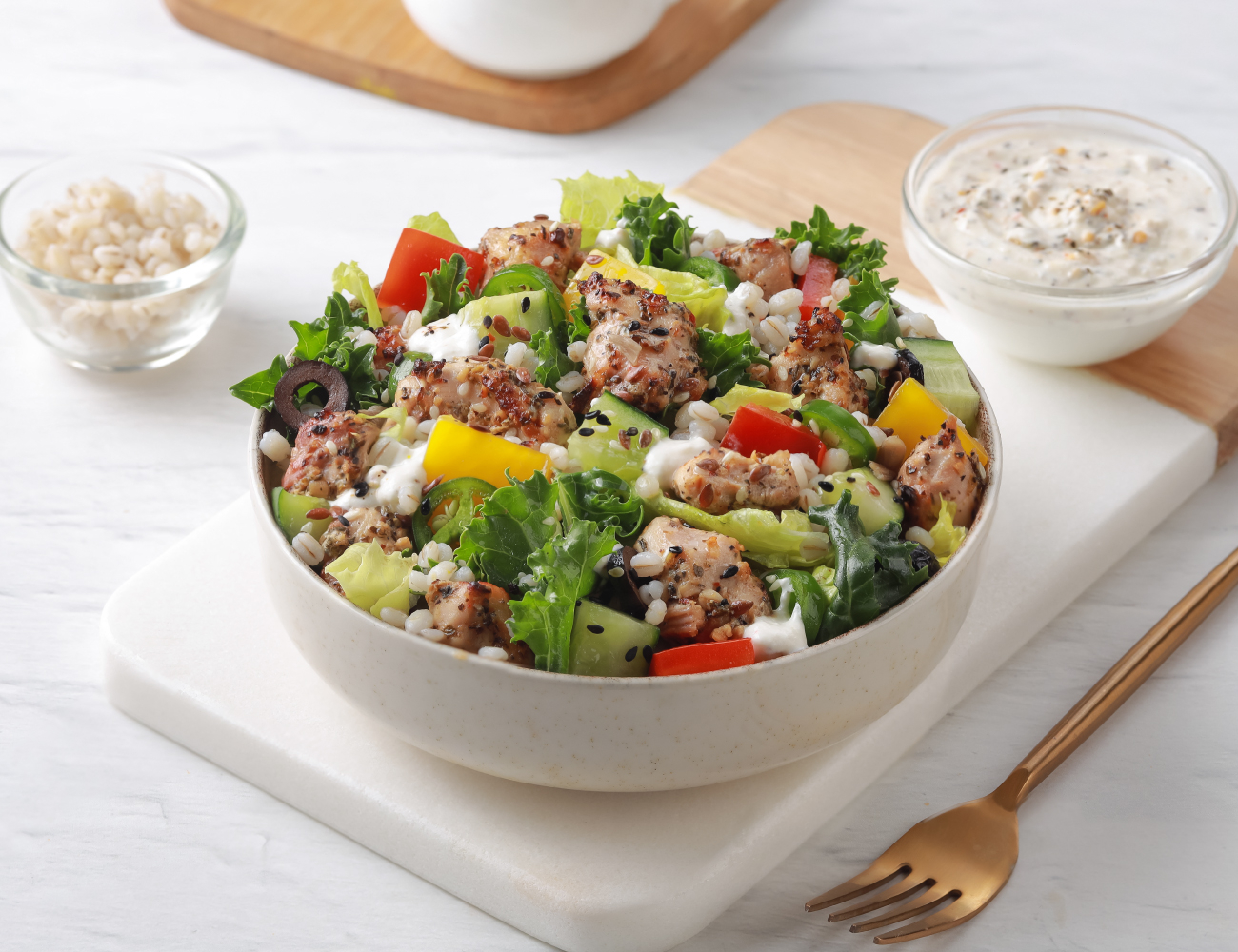Chicken Peppy Salad [38g - High Protein, 448 Kcal]