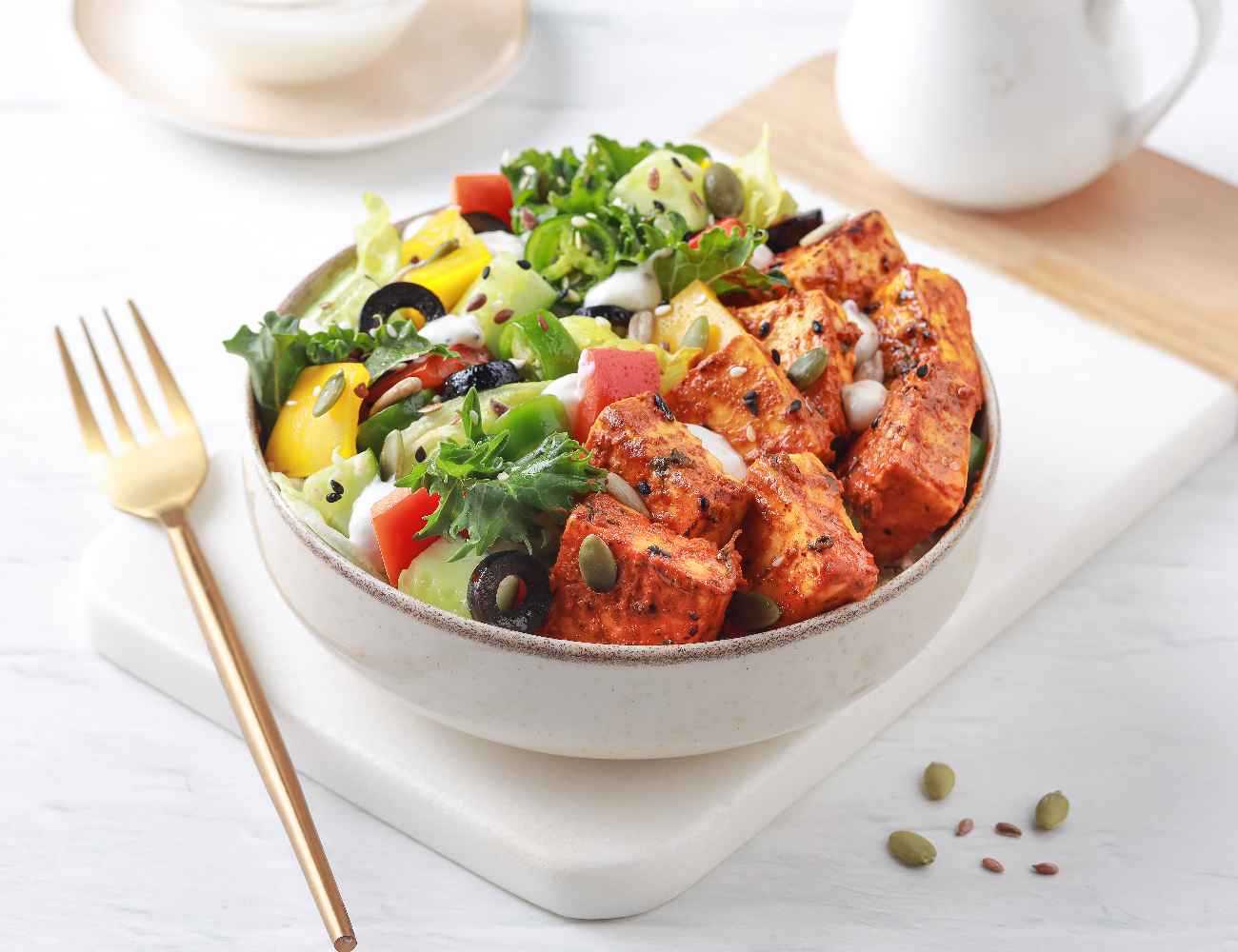 Paneer Tikka Keto Bowl [47g - High Protein]
