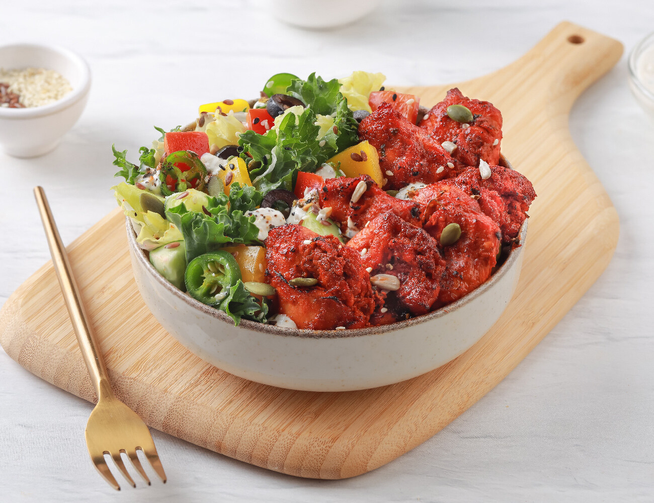 Chicken Peri Peri Keto Bowl [62g - High Protein, 547 Kcal]