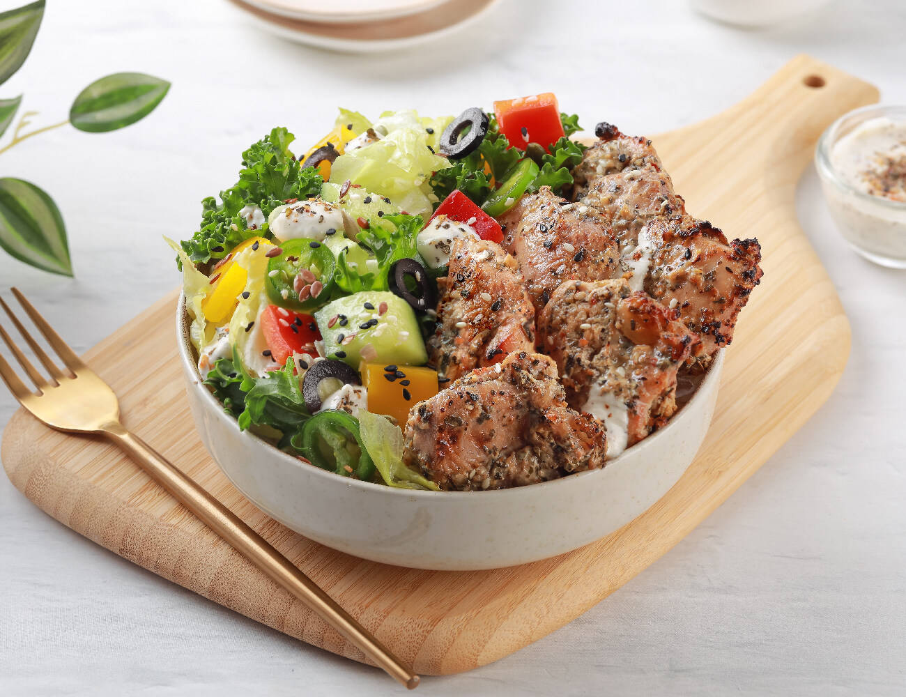 Herb Chicken Keto Bowl [61g - High Protein, 525 Kcal]