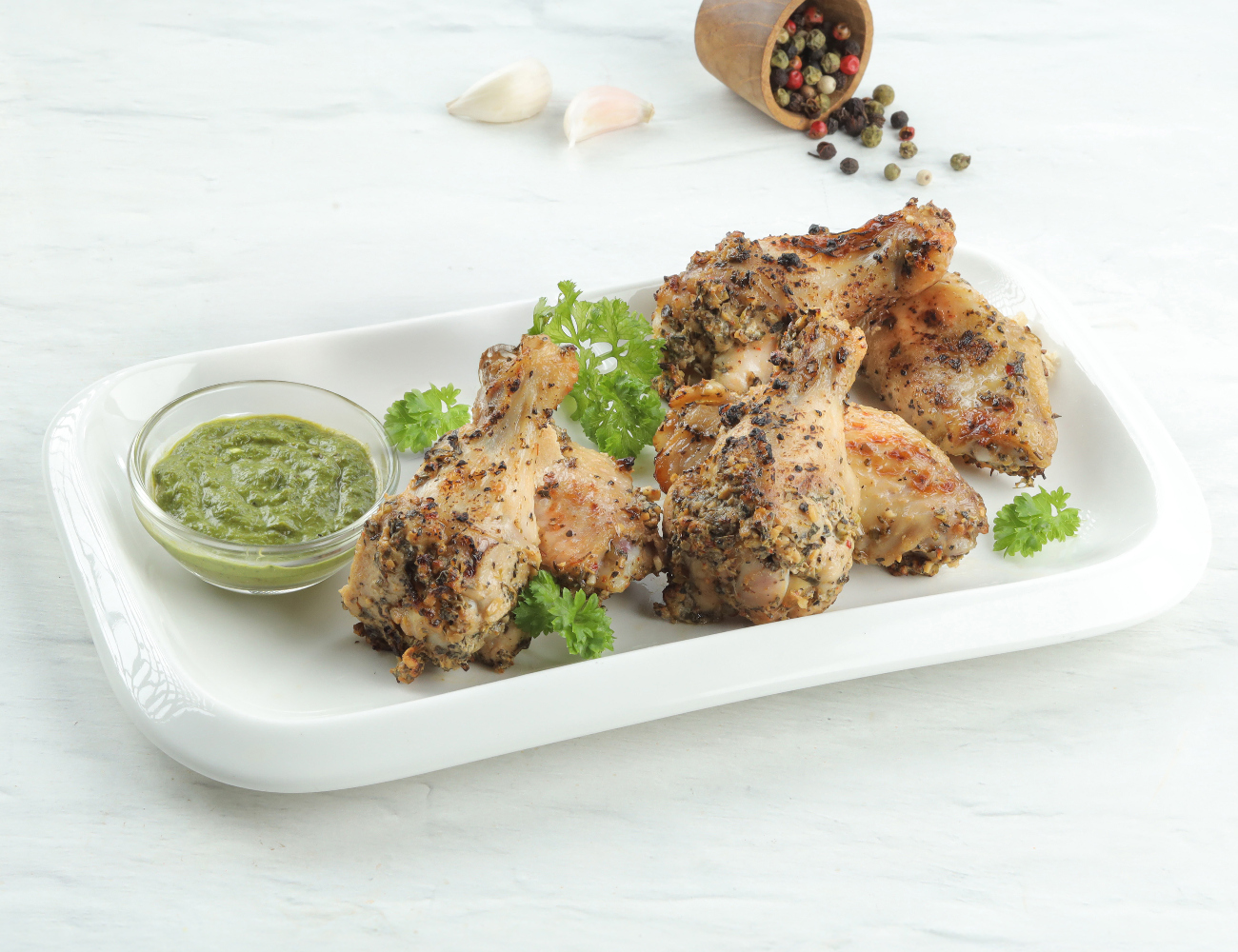 Herb Grilled Chicken Wings [45g - High Protein, 523 Kcal]