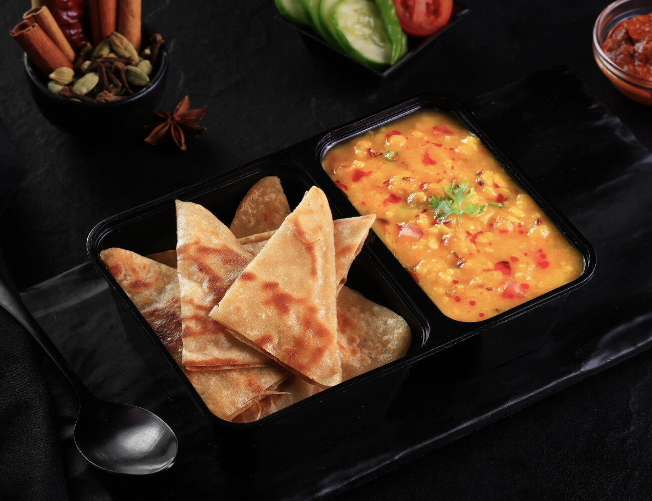 Dal Tadka Dhaba Style [Paratha] Bowl