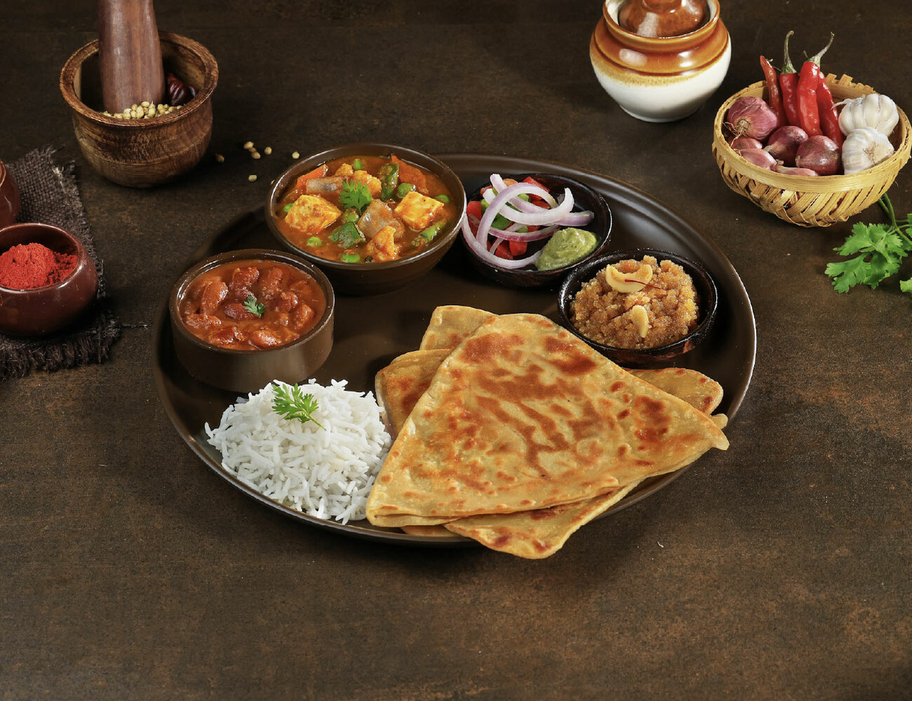 Mix Veg Kadhai Thali