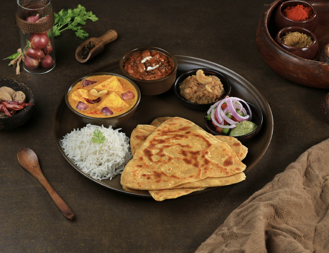 Shahi Paneer Veg Thali