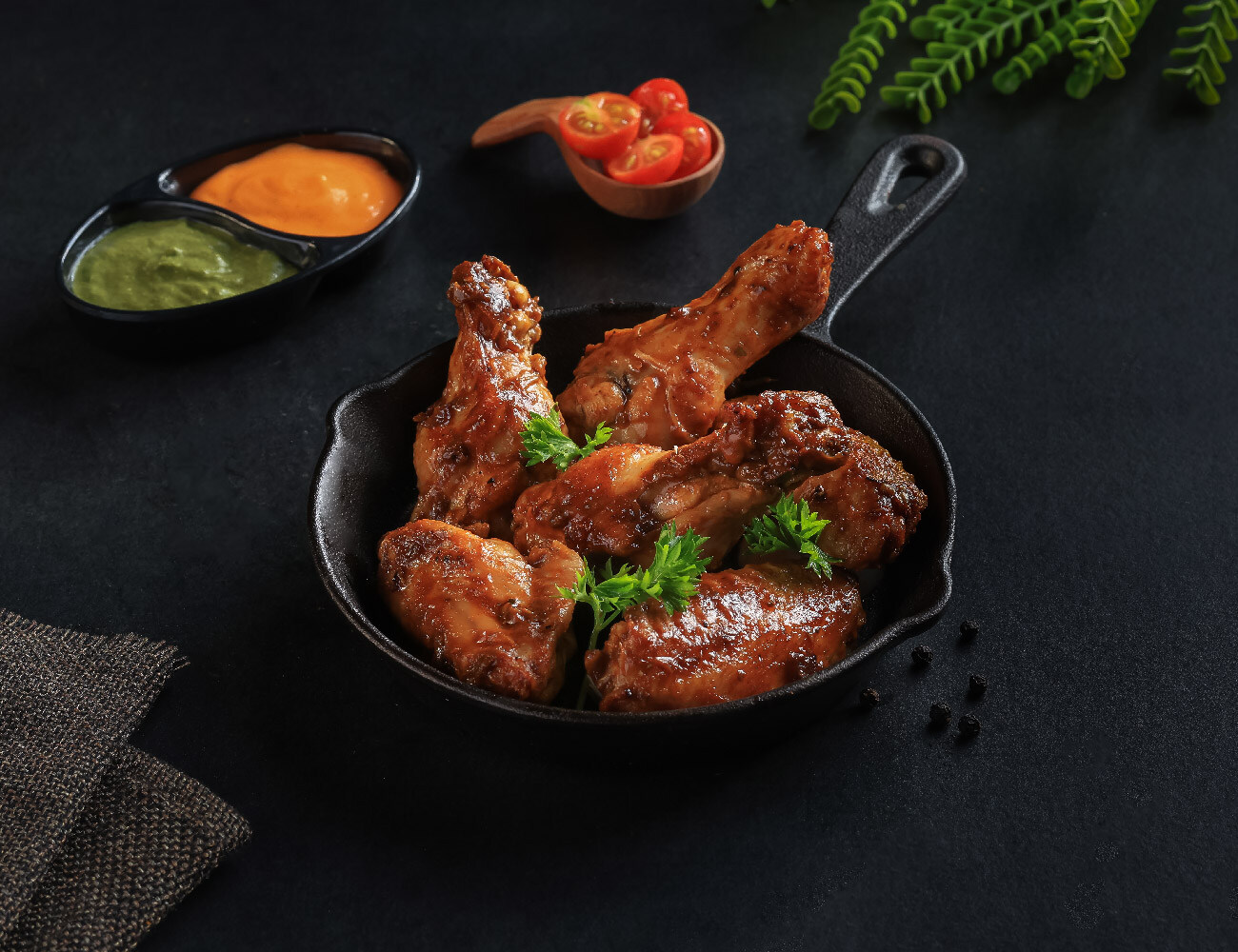 BBQ Grilled Chicken Wings [6 Pcs]