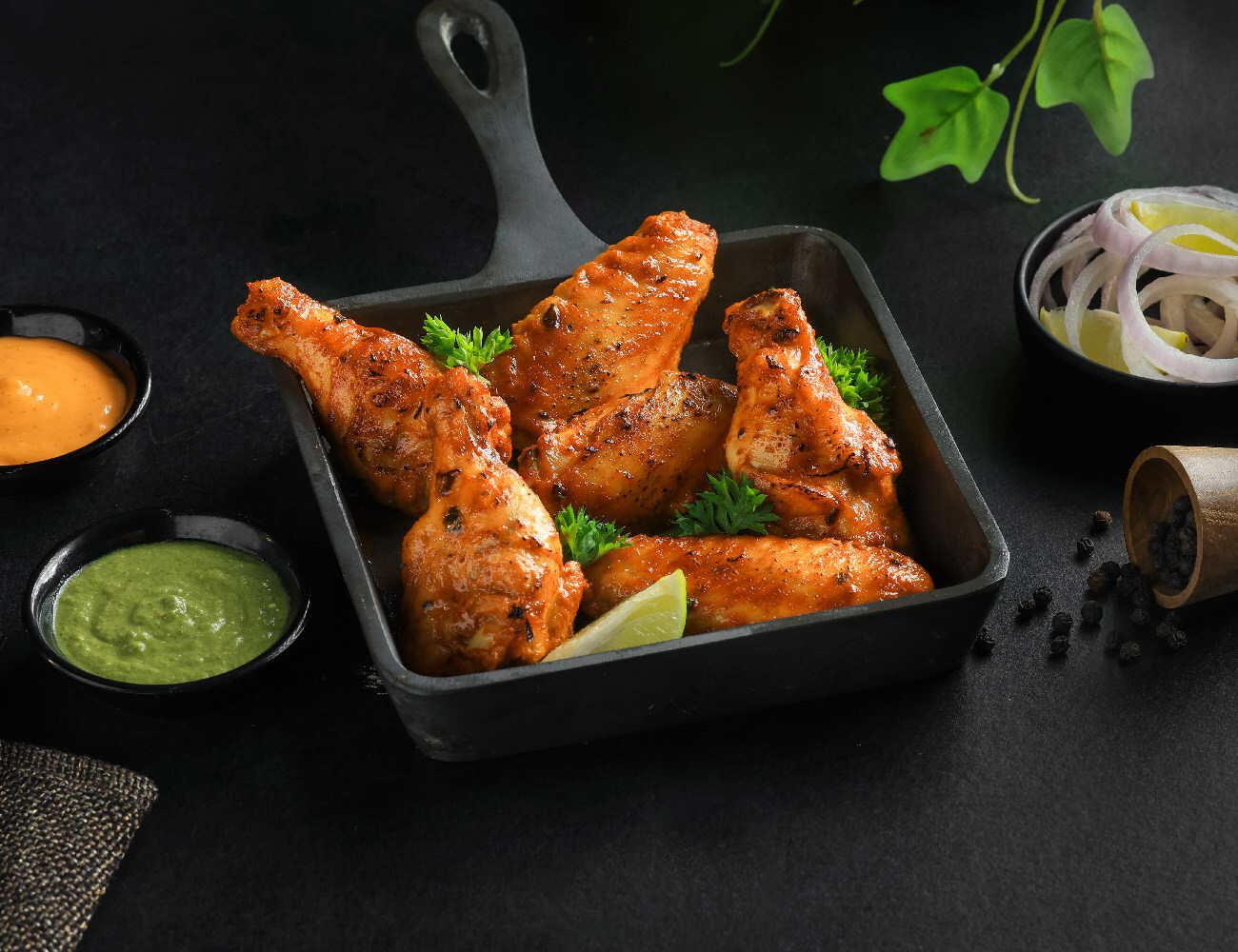 Very Peri Tandoori Chicken Wings [6 Pcs]