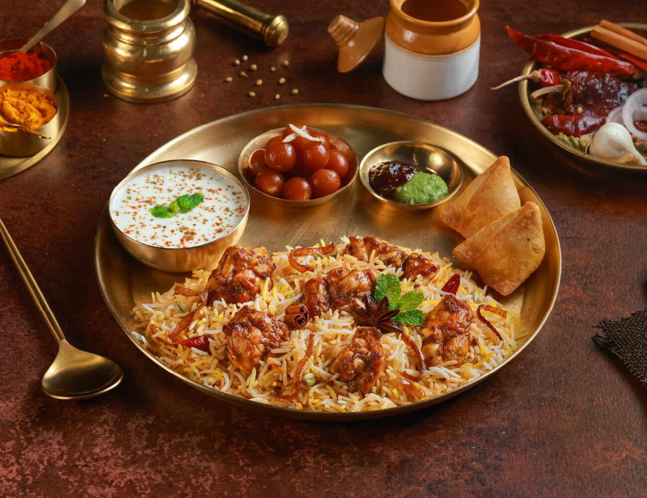 Chef's Special Chicken Biryani Thali