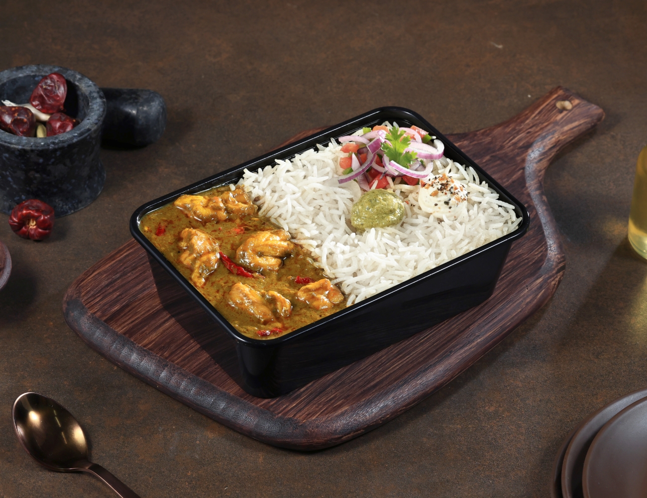 Saag Chicken Rice Bowl