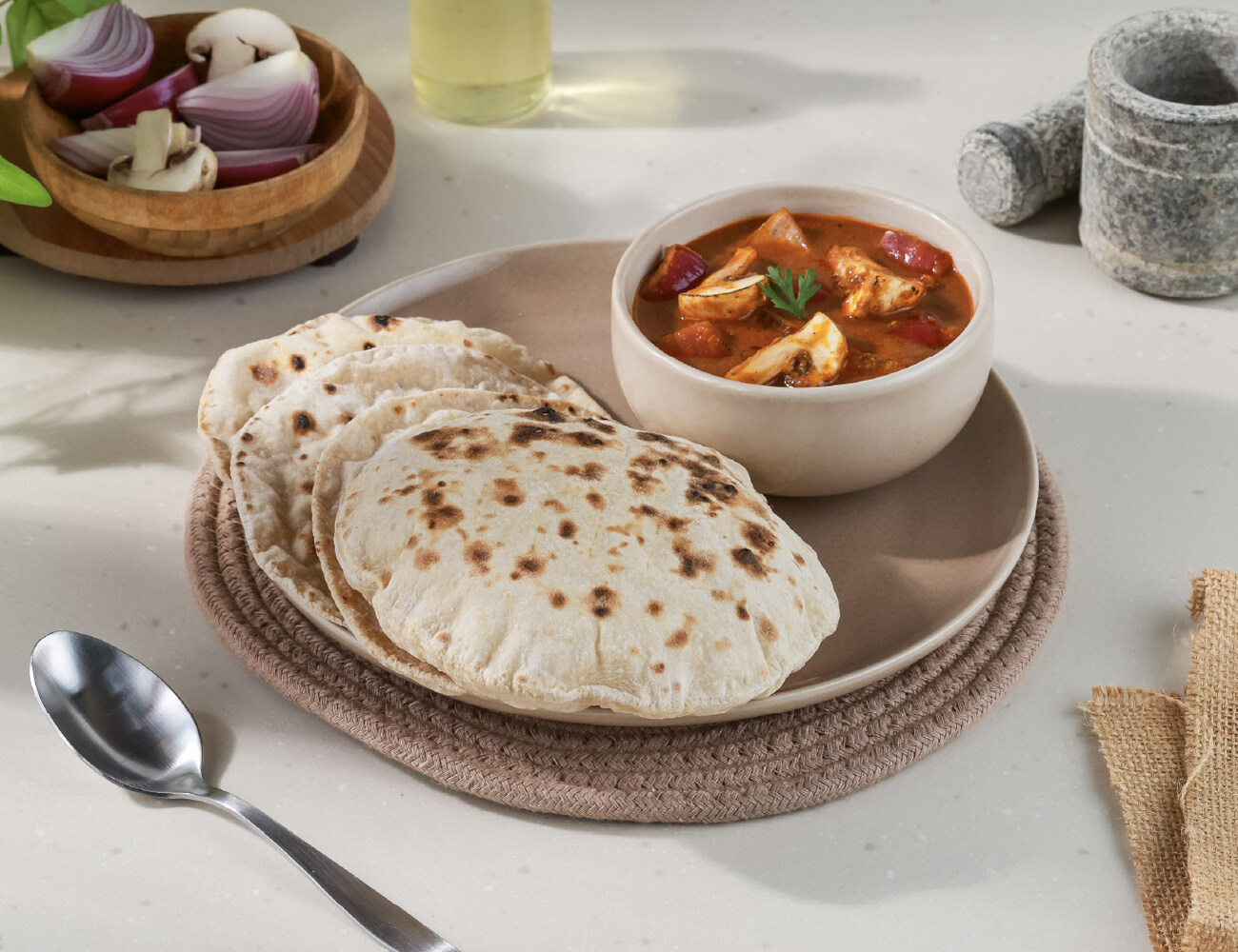 Mushroom Masala - Light Meal