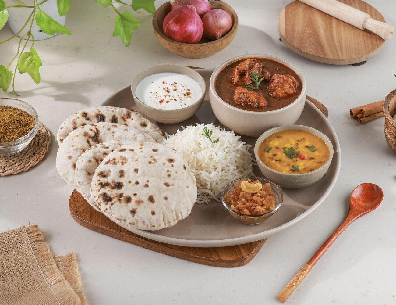 Masala Chicken - Feast Thali